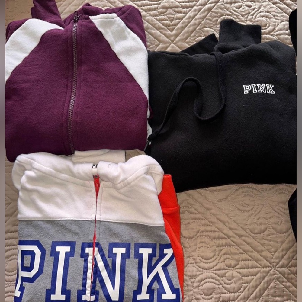 VS Pink hoodie/zip up bundle